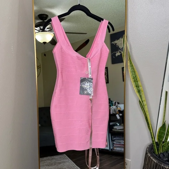 the og pink icing mini bandage dress 'The OG' Pink Icing Mini Bandage Dress